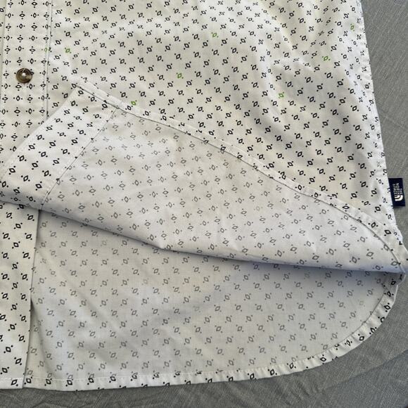 North Face Shirt Mens Large White Short Sleeve Diamond Geometric Design Casual - Picture 7 of 10